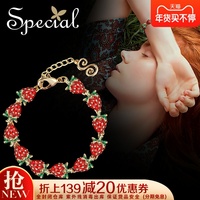 Special 欧美甜美手链少女心ins清新手饰手镯女显手细暗恋野草莓
