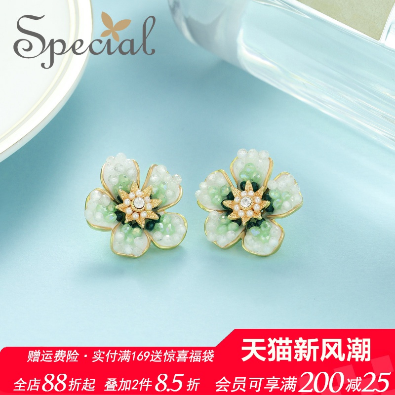SPECIAL森系复古花朵设计耳饰