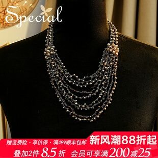 SPECIAL欧美复古气质个性 多层叠戴长项链毛衣链女配饰2025年新款