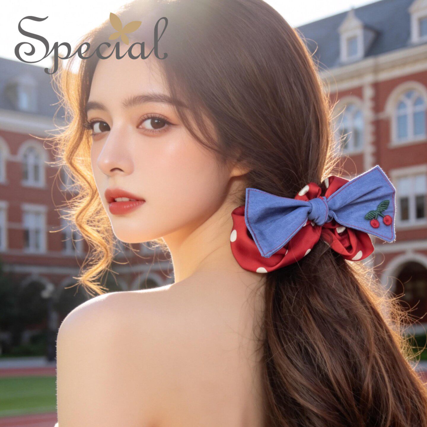 SPECIAL欧美气质波点大肠发圈发绳头饰蝴蝶结头绳头花2026年新款