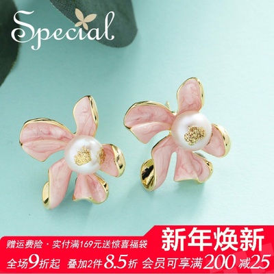 SPECIAL淡水珍珠复古樱花耳饰