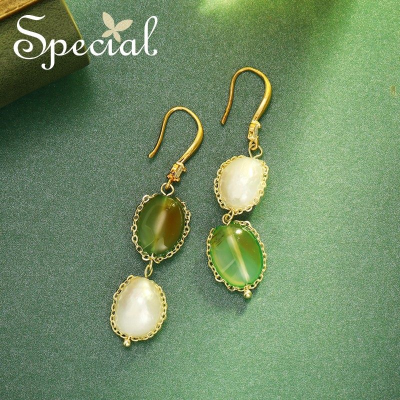 SPECIAL珍珠小众气质耳饰显脸瘦女士流苏耳钉耳环饰品2026年新款