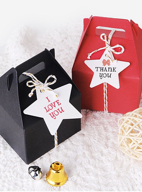 烘焙包装韩国Thank you吊牌礼物装饰吊牌标签20枚DIY装饰纸卡片