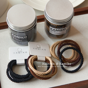 韩国新款 简约发绳基础耐用发圈粗头绳女百搭黑色皮筋扎头发橡皮筋