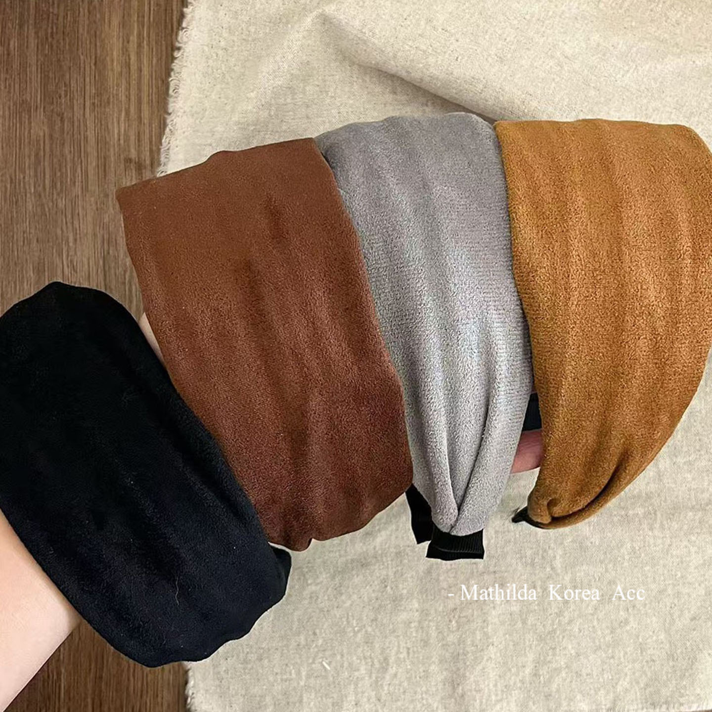 娜扎同款发箍宽边麂皮发带