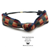 ins同款 韩国头饰 网红chic复古交叉撞色毛线交叉发带超仙清新