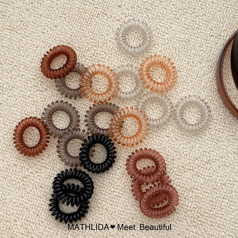 东大门质感果冻色皮筋电话线发圈