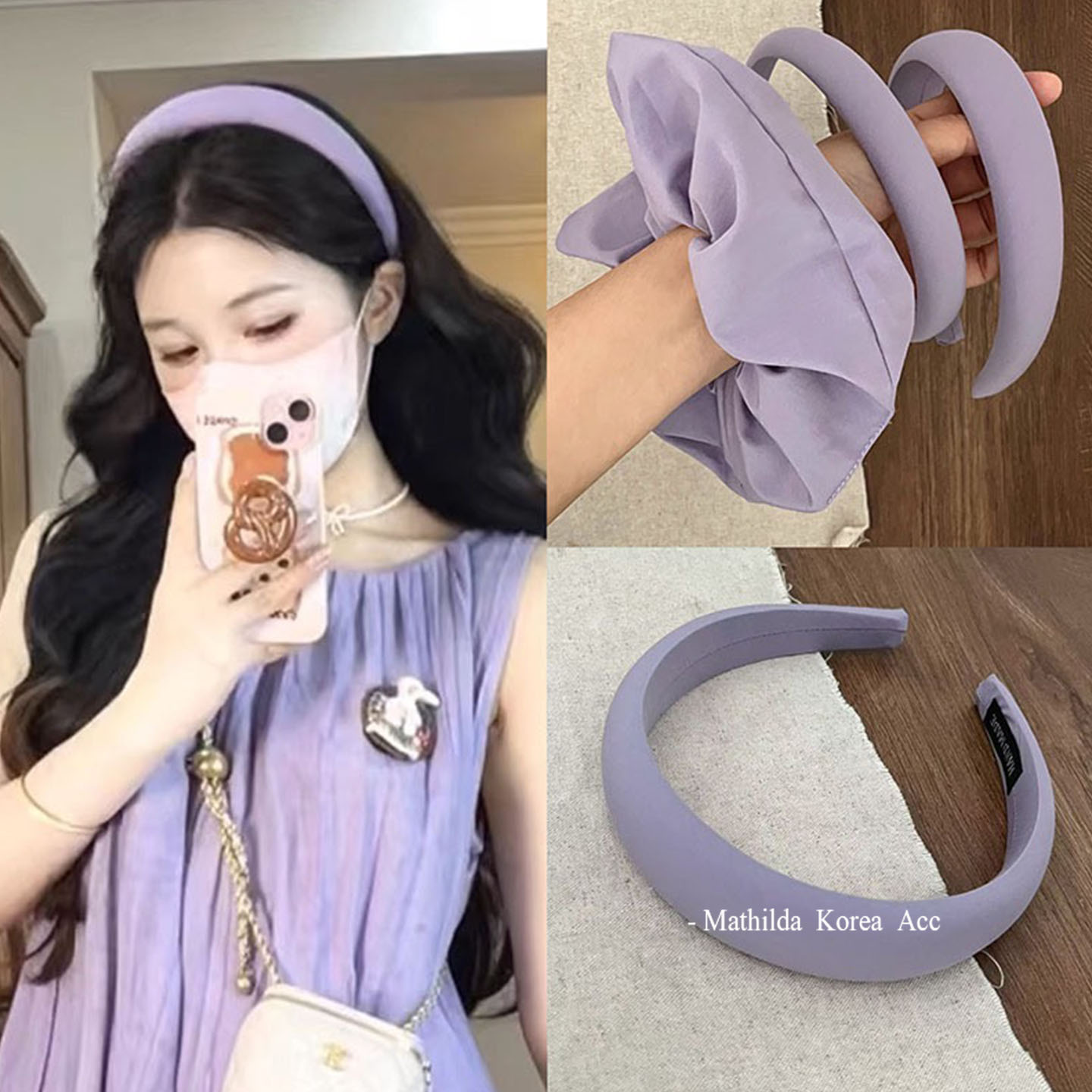 紫色发箍女2025新款百搭