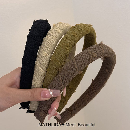 高级感春夏新款奶茶色发箍女