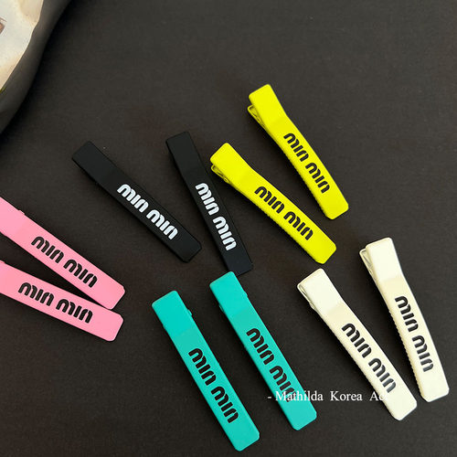 字母银色刘海夹网红时尚碎发侧边