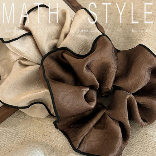 洋气拼色包边纹理大肠发圈时尚