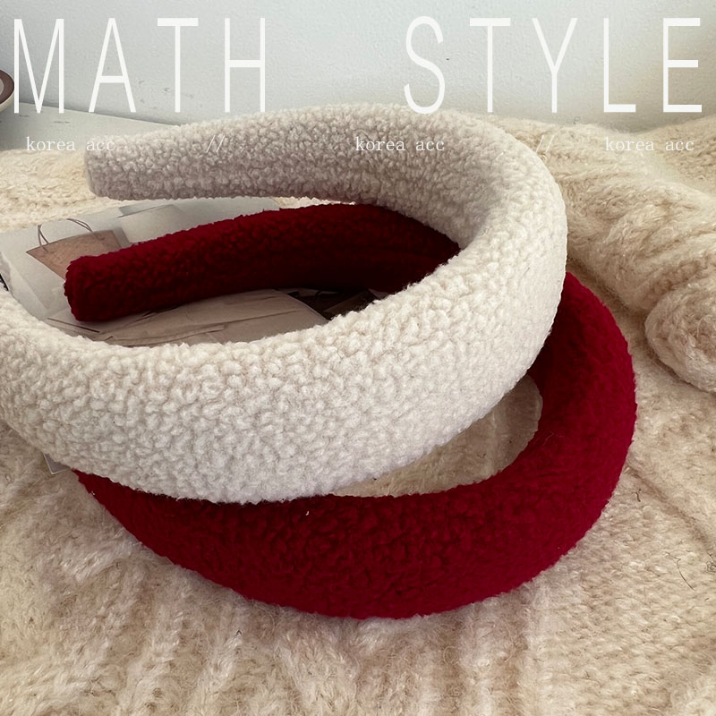 雪地拍照发箍显白雾霾蓝色宽边