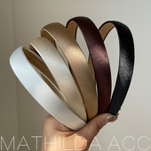 发箍法式 细边质感时髦简约发卡纯色复古温柔绸面头箍网红发饰