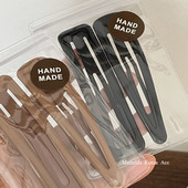 10cm大号水滴长方形BB夹两件套装 韩国气质时尚 彩色滴油发夹边夹