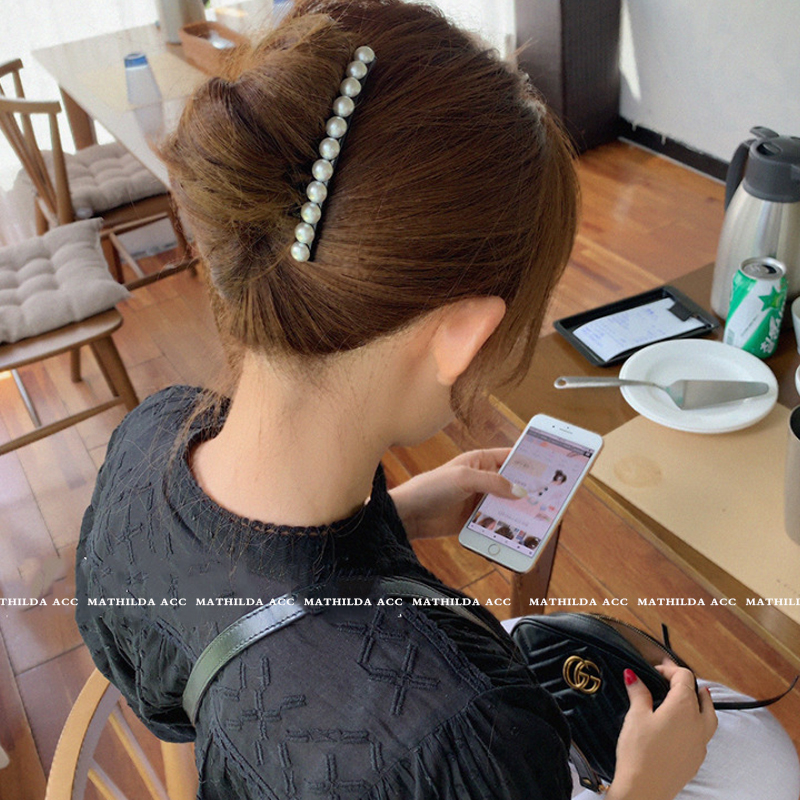 韩国发梳插梳刘海大号防滑顶夹