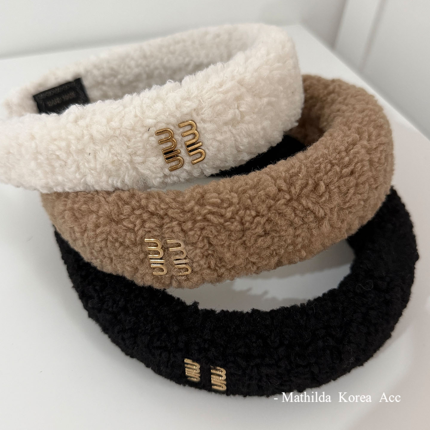 新款慵懒简约羊羔毛绒发饰