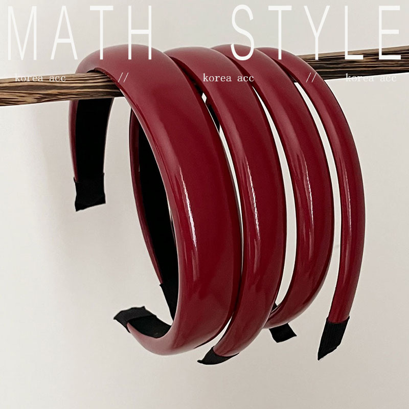 超正的安可拉红色复古漆皮面发箍