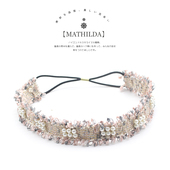 原创设计韩国发带气质甜秋冬毛呢编织流苏珍珠细发带淑女头饰超仙