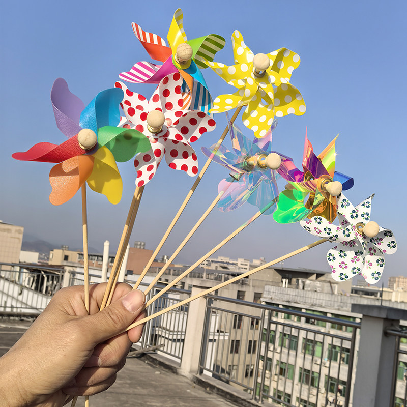 迷你塑料风车摆件木制小风车 幼儿园活动礼品儿童玩具拍照道具,玩具/童车/益智/积木/模型,风车,淘宝优惠券,粉丝福利购,淘宝优惠卷