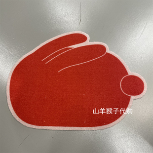 IKEA宜家正品代购 弗斯达 门垫 红色兔子脚垫玄关垫子