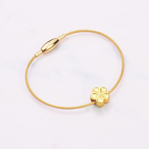 金色钢丝线轻奢可串珠手链手环