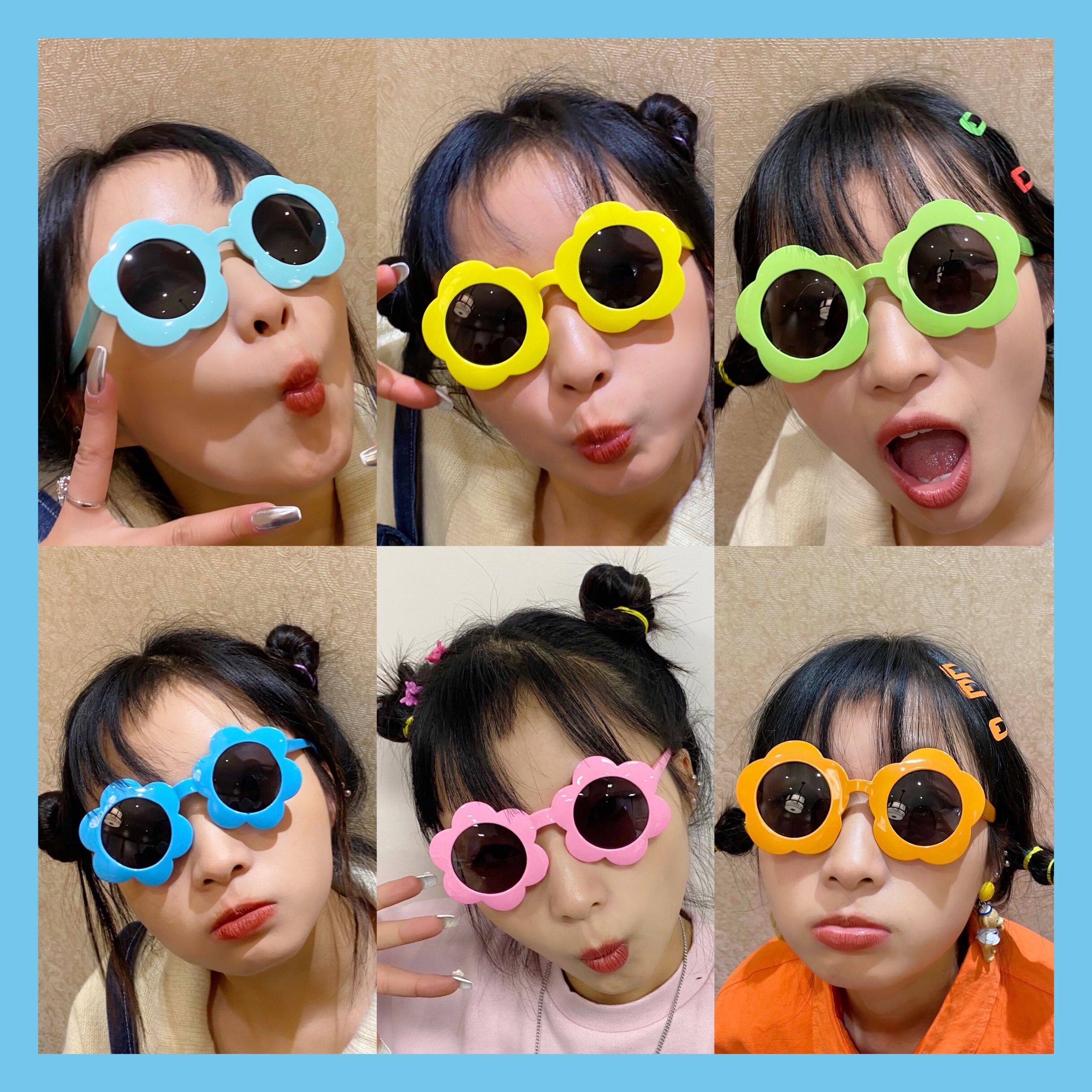 小红书小花太阳镜花朵沙雕搞笑搞怪眼镜聚会毕业照自拍墨镜蹦迪女