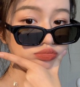 街拍个性 Jennie同款 墨镜酷黑女潮ins小脸款 太阳眼镜猫眼豹纹复古