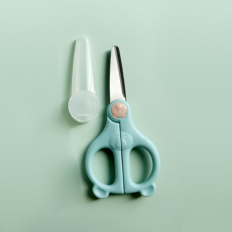 보완 식품 가위  용 특별 세트 스테인레스 스틸은 고기와 야채를자를 수 있으며 편리한 어린이 식품 클립 도구를 가져갈 수 있습니다