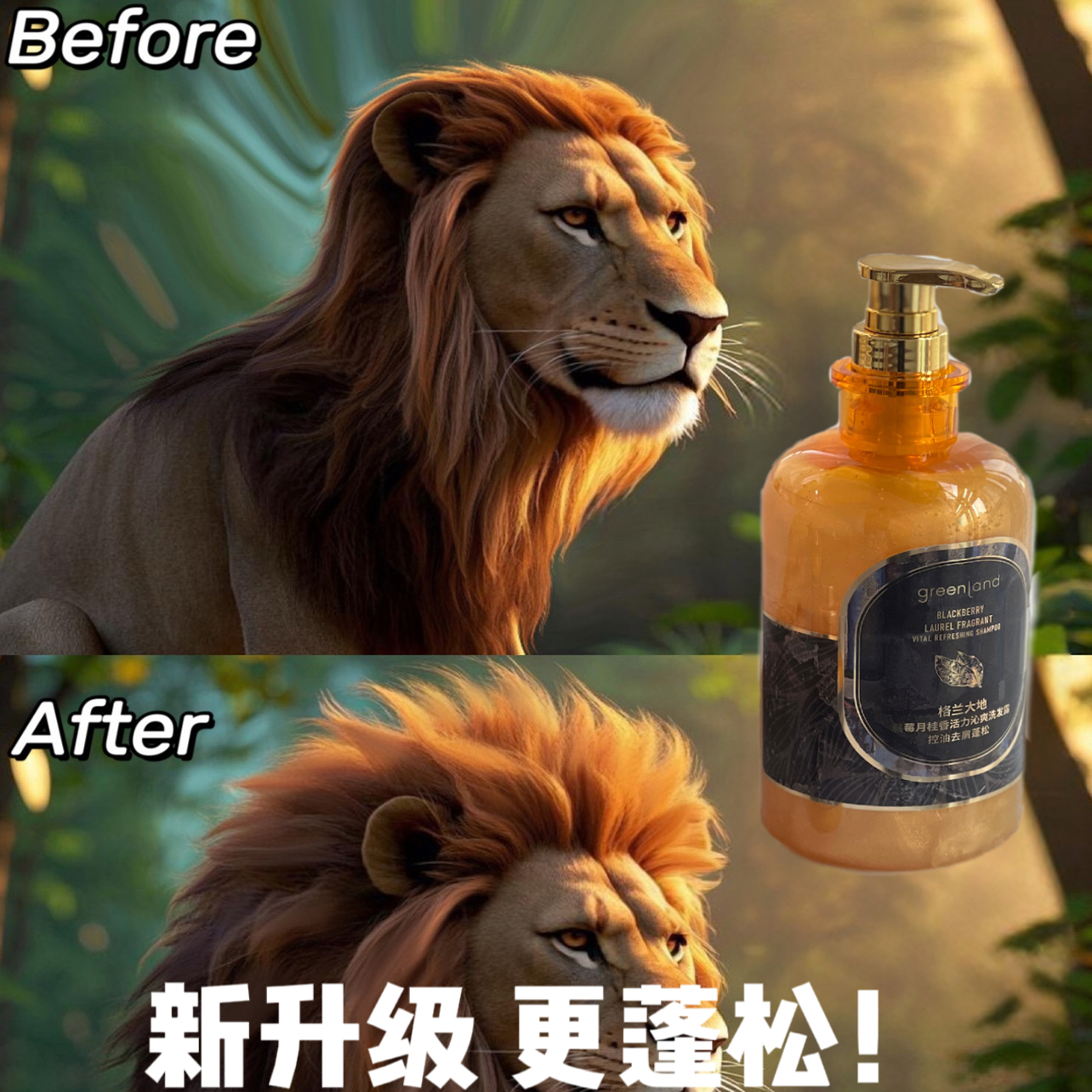 比肩狮王控油蓬松洗发水