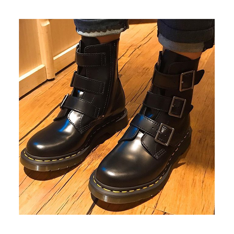 【三扣】固特异2020新款暗黑dr马丁靴女英伦风搭扣中筒机车靴短靴在类目 女鞋, 靴子, 马丁靴中 - 来自Buy2taobao.com提供专业的淘宝代购服务
