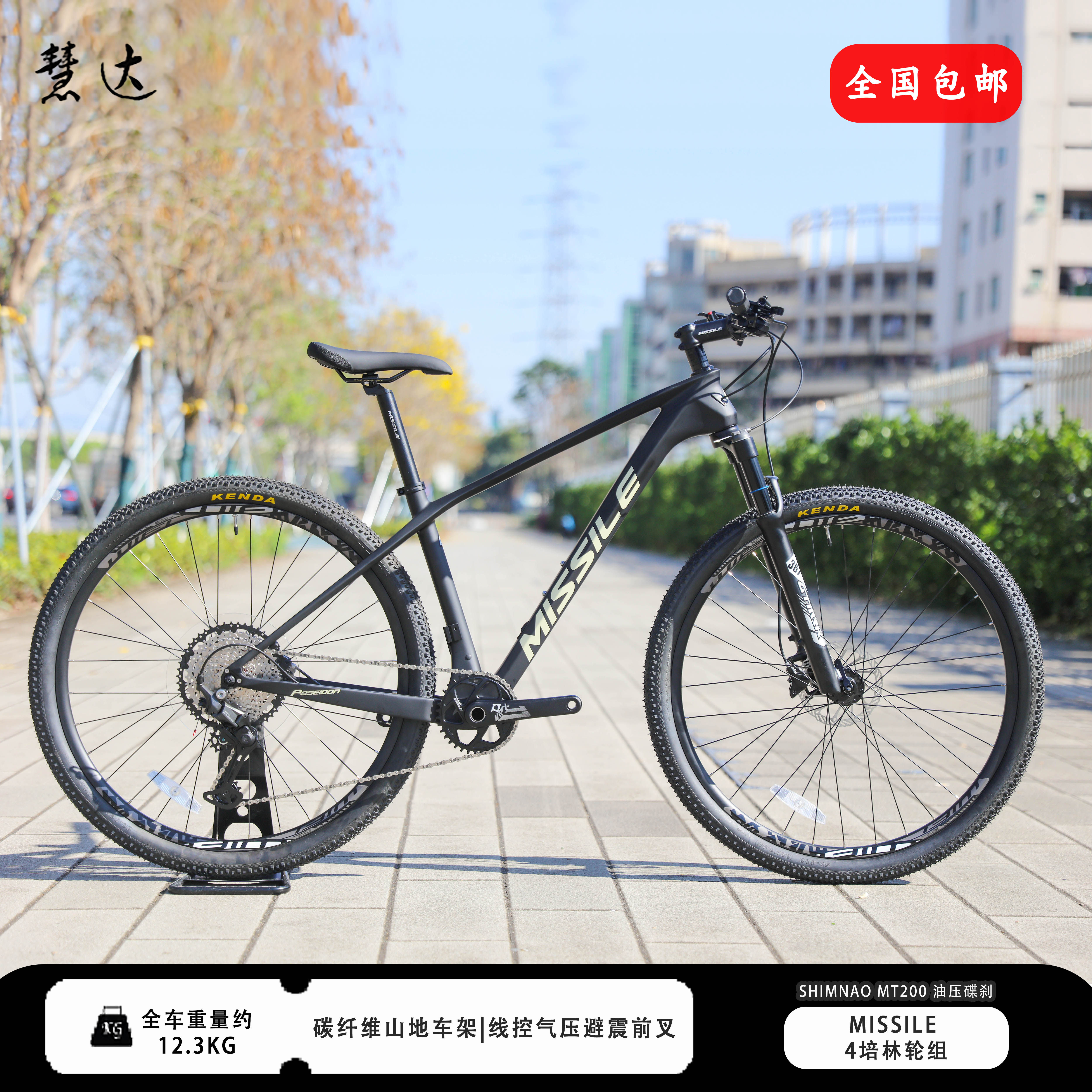 碳纤维筒轴11速越野赛单车米赛尔