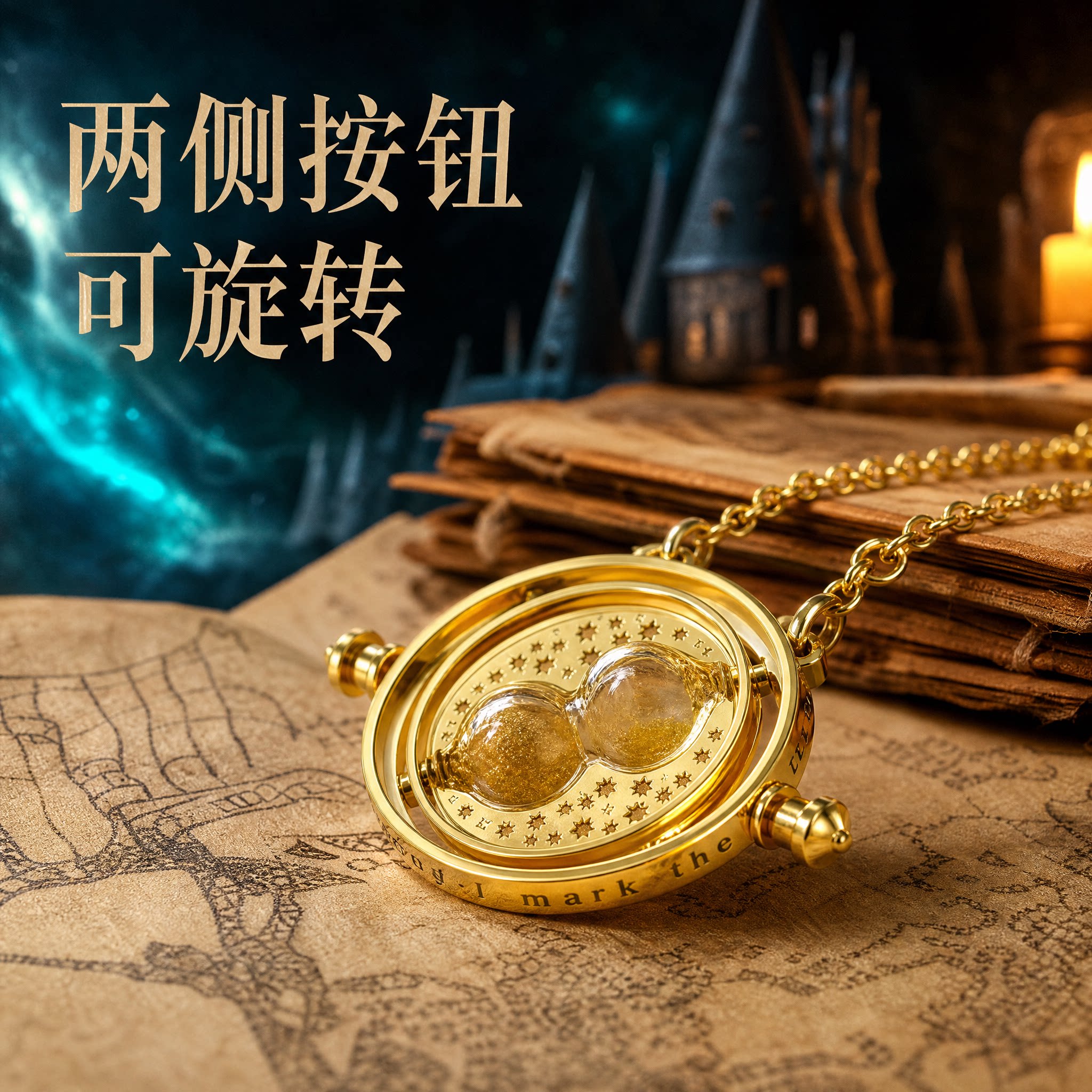 哈利波特周边赫敏时间转换器项链动漫手表/项链/饰品