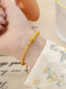 古法花丝单圈手串镂空小圆珠