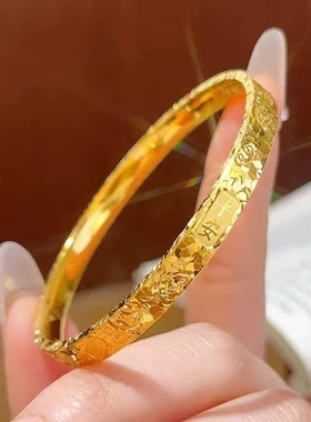 金店同款爆闪三面碎碎冰手镯