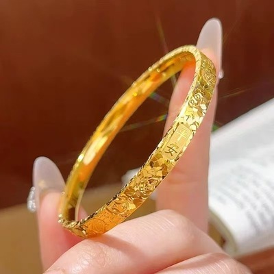 金店同款爆闪三面碎碎冰手镯