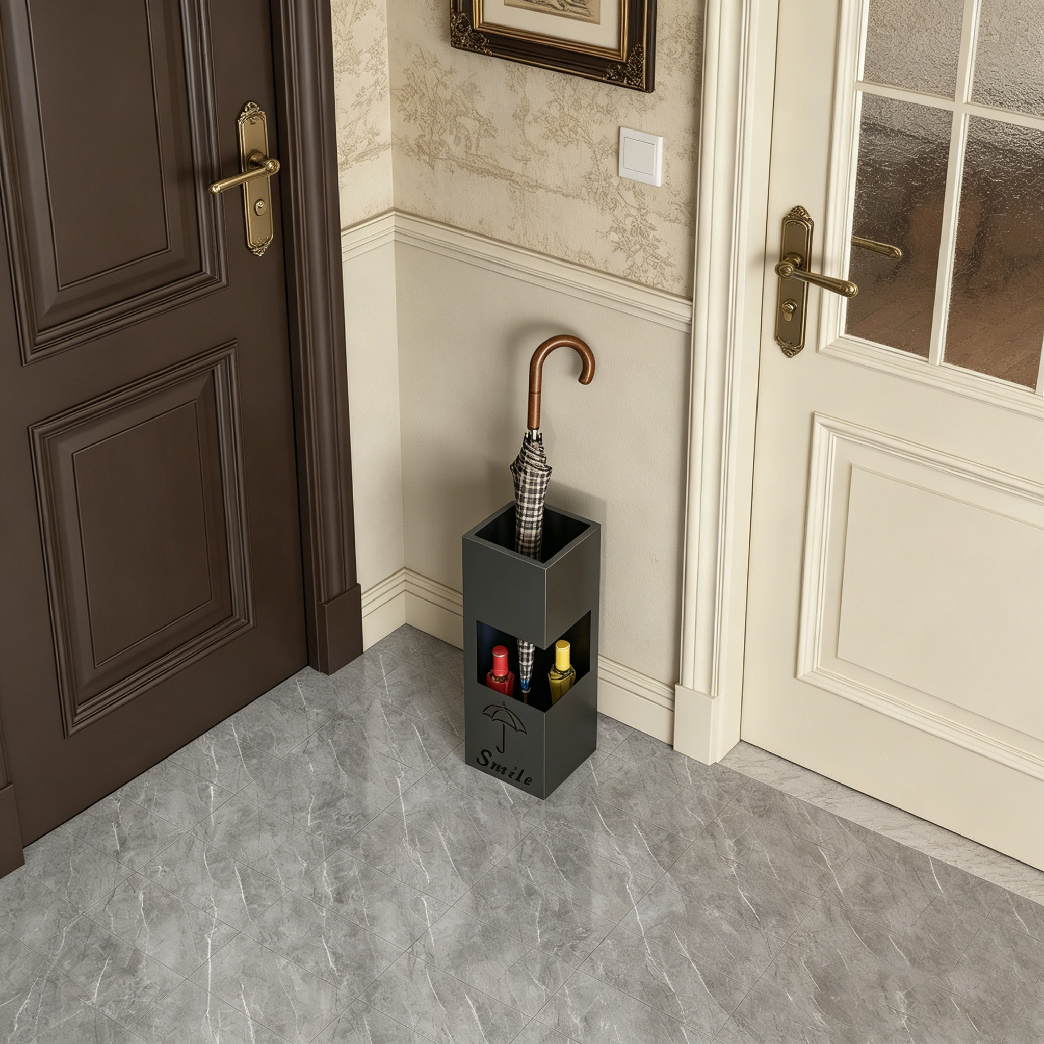 家用雨伞架沥水收纳架极窄雨伞放置架入户门口后伞桶创意高端定制