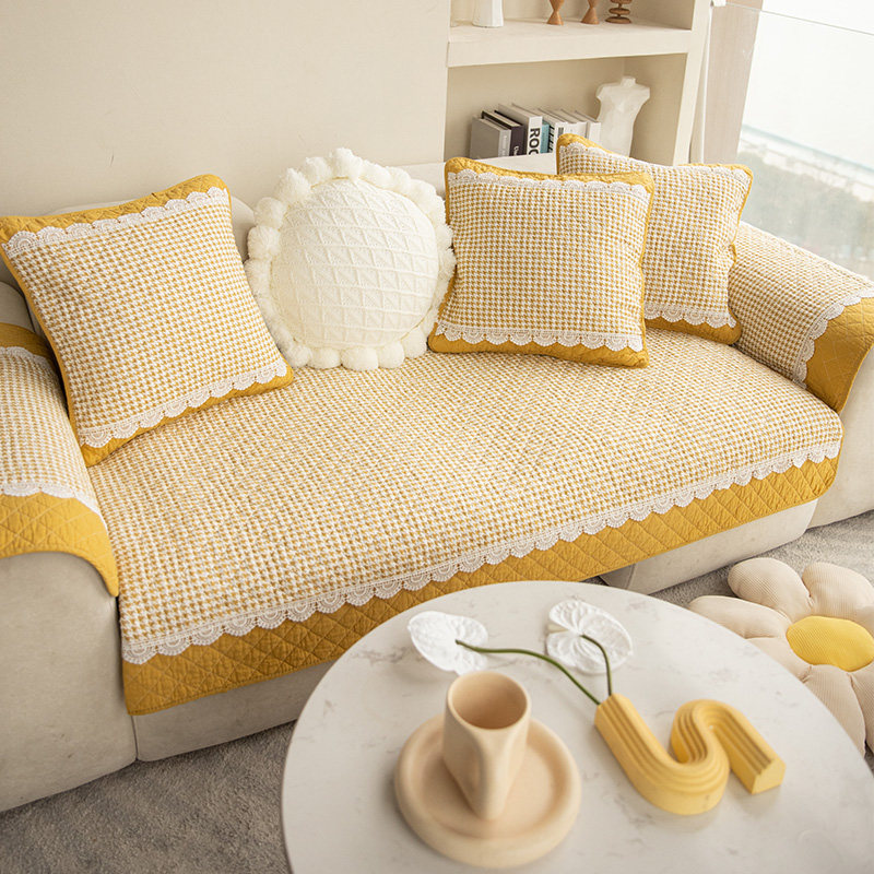 纯棉千鸟格沙发垫四季通用网红ins风北欧简约坐垫盖布沙发套罩巾,居家布艺,沙发垫,淘宝优惠券,粉丝福利购,淘宝优惠卷