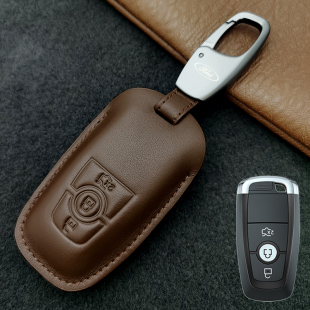 适用于福特钥匙套福克斯探险者福特锐界领睿斯蒙迪欧野马真皮钥匙