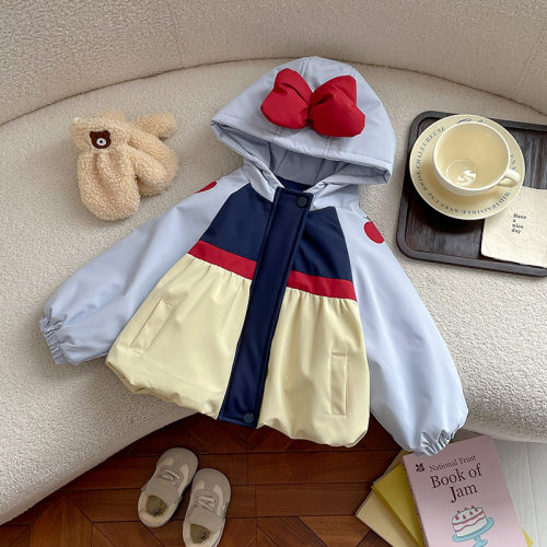 童装加绒棉服公主风2026秋冬装潮女童夹棉加绒棉衣撞色秋冬款外套