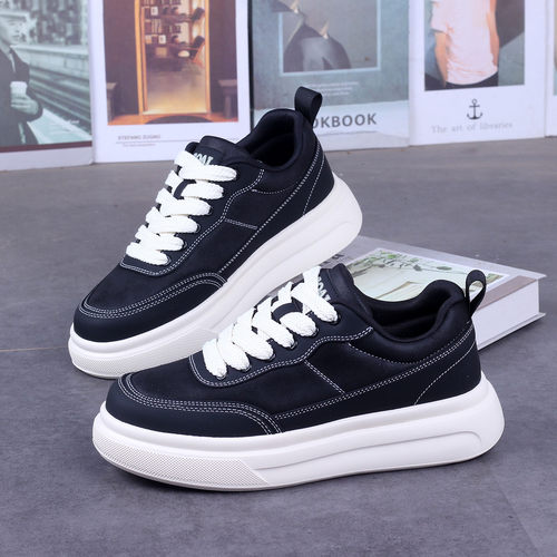 2026春季新款情侣小白鞋男增高厚底时尚网红潮鞋街舞休闲运动板鞋