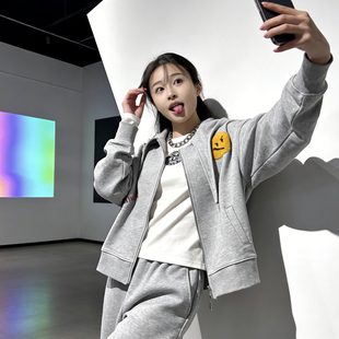 卫裤 兮兮花颜运动套装 小个子 卫衣 两件套连帽开衫 女2026春装 新款