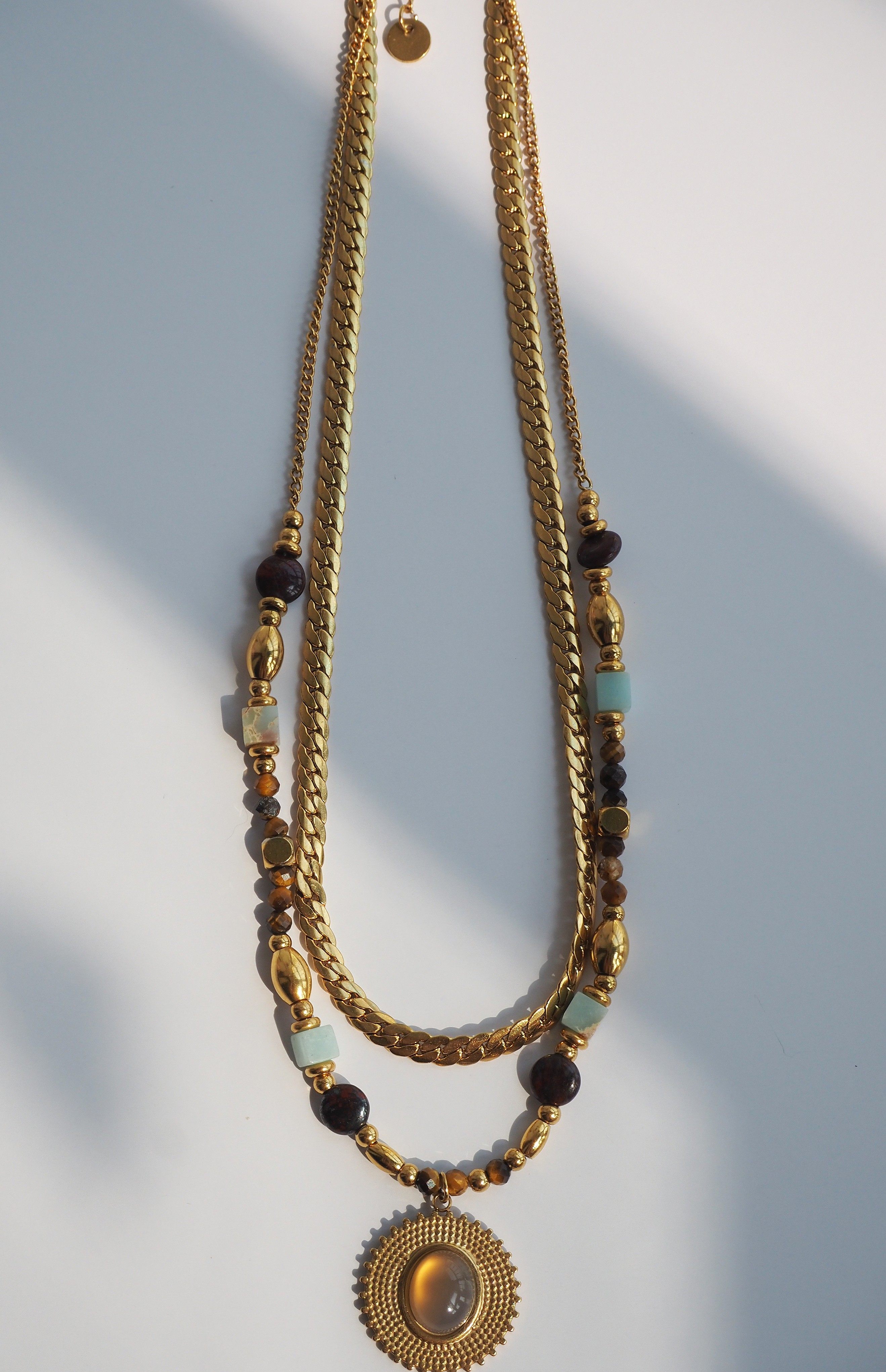 jar 设计师款法式风复古项链气质轻奢度假风项链叠戴