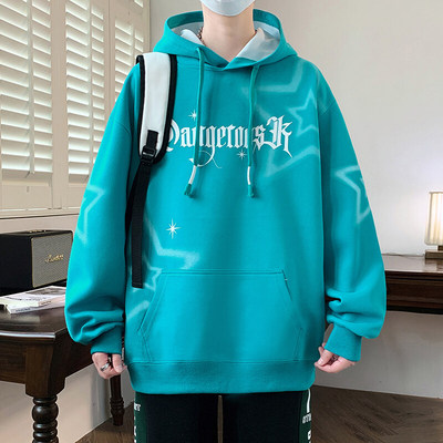 春秋装连帽卫衣男孩13岁青少年初中学生纯棉打底衫15帅气大童上衣