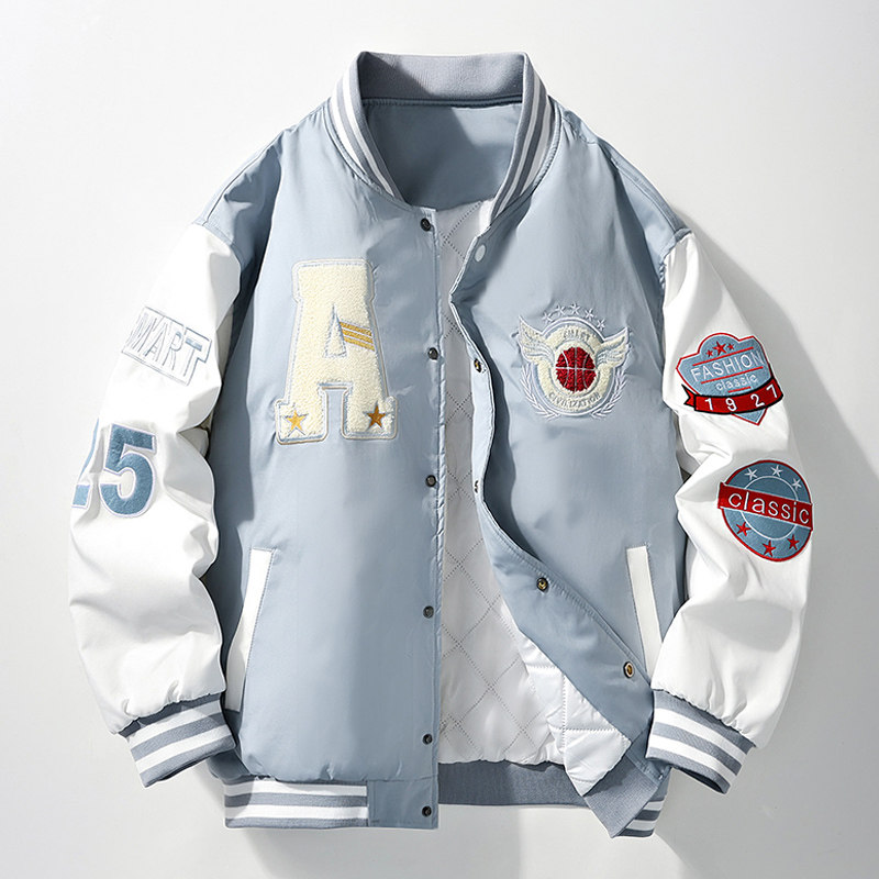 秋冬季棒球服外套12男孩13青少年初中学生装棉衣15岁大童棉服夹克