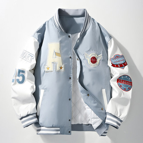 秋冬季棒球服外套12男孩13青少年初中学生装棉衣15岁大童棉服夹克