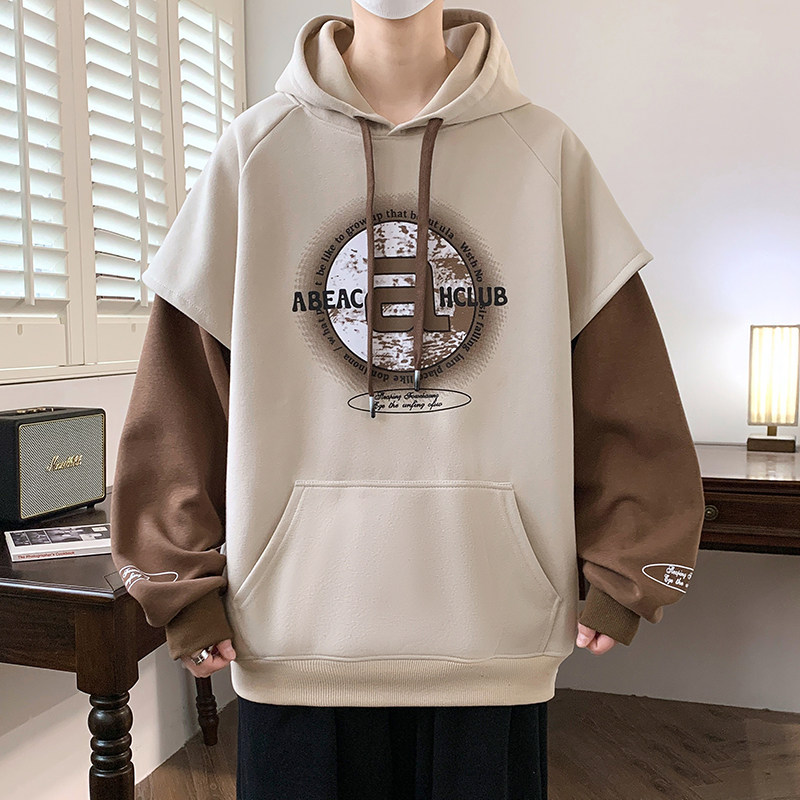 帅气潮牌加绒加厚加绒卫衣套头