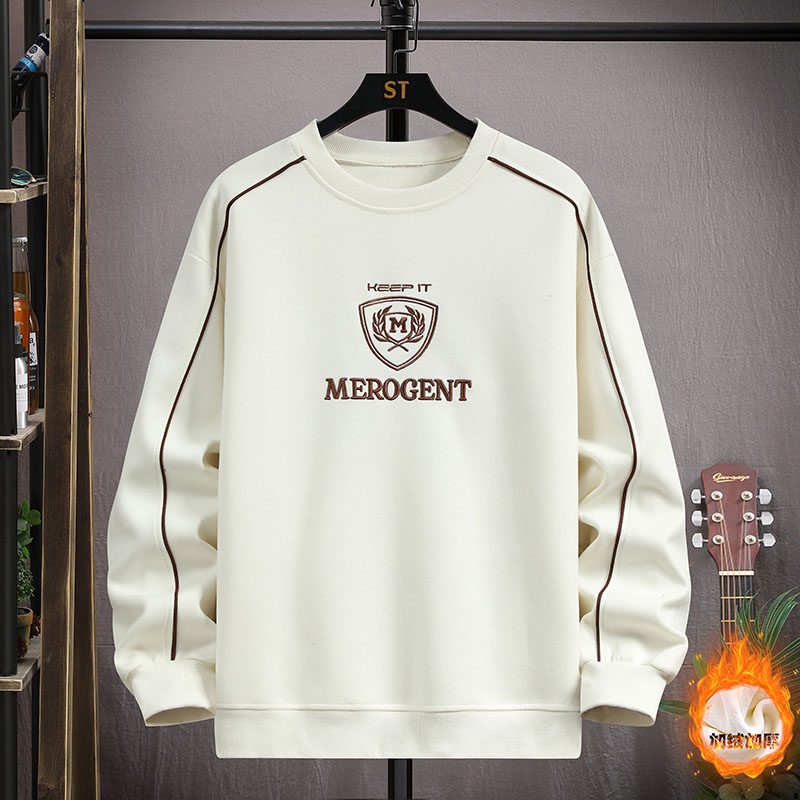 青少年加绒加厚潮冬装卫衣男装