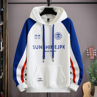 春秋季青少年连帽卫衣12岁男孩初中学生14运动帽衫15大童纯棉上衣