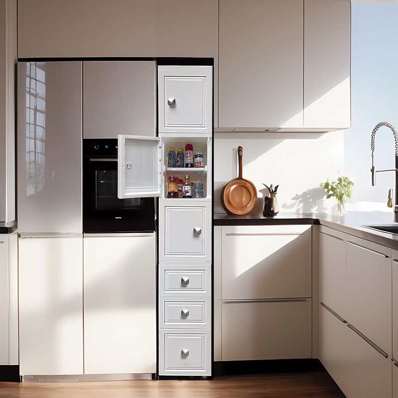 多开门厨房夹缝窄柜30宽冰箱缝隙柜卫生间抽屉式防水置物架储物柜,收纳整理,缝隙柜,淘宝优惠券,粉丝福利购,淘宝优惠卷