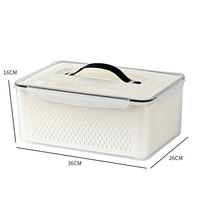 Draining and fresh-keeping box, refrigerator special freezer storage box with lid, household kitchen food sealed box, fruit bento box thumbnail 7